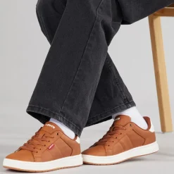 Clearance Levi's Junior Piper Sneakers Cognac 0241 Brun