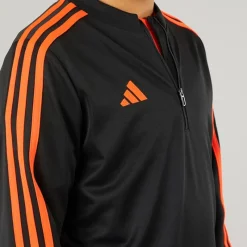 Outlet adidas Junior Tiro 23 Club 1/​4 Zip Træningstop /​Signal Orange Sort