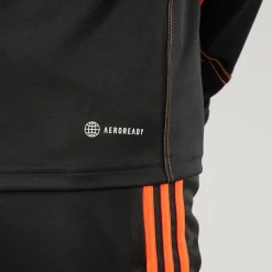 Outlet adidas Junior Tiro 23 Club 1/​4 Zip Træningstop /​Signal Orange Sort