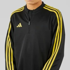 adidas Junior Tiro 23 Club 1/​4 Zip Træningstop /​Bright Yellow Sort