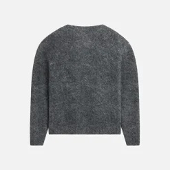 Outlet Woodbird Koon Loop Cardigan Asphalt Mørkegrå