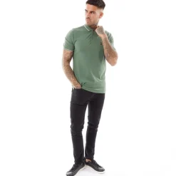 Clearance LUKE 1977 Herre Texas Tip Polo Skjorte Myrtle/Hvid Grøn