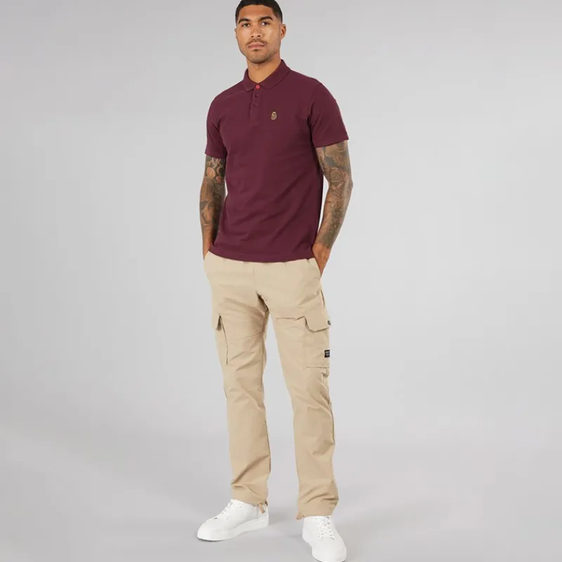 Sale LUKE 1977 Herre Williams Polo T-shirt Shiraz B Mørkerød