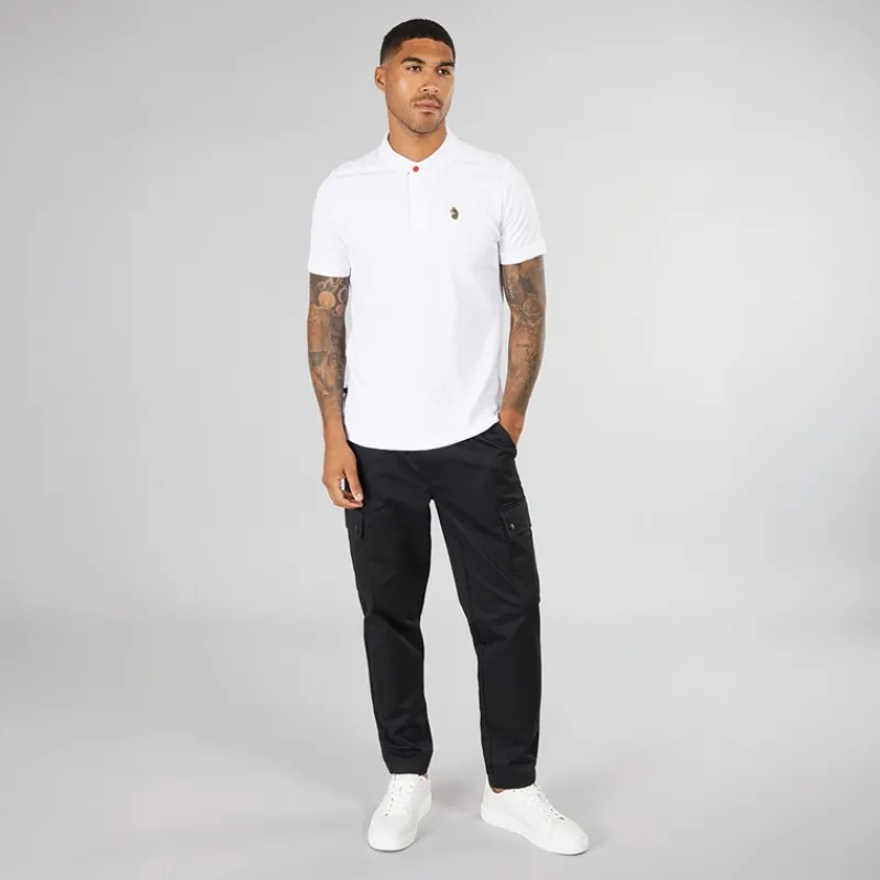 Hot LUKE 1977 Herre Williams Polo T-shirt White B Hvid