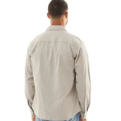 Clearance JACK & JONES Mænd Dave Stretch Overshirt Spøgelsesgrå Bleg Grå