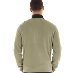 Discount JACK & JONES Mænd Halv Zip Fleece Dusty Olive Lys Khaki