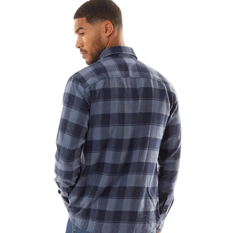 Outlet JACK & JONES Mænd Joshua Efterår Buffalo Langærmet Ternet Skjorte Vintage Indigo Blå