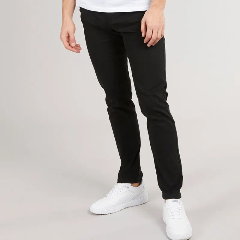 Clearance Crosshatch Mænd Roysden Chino Sort