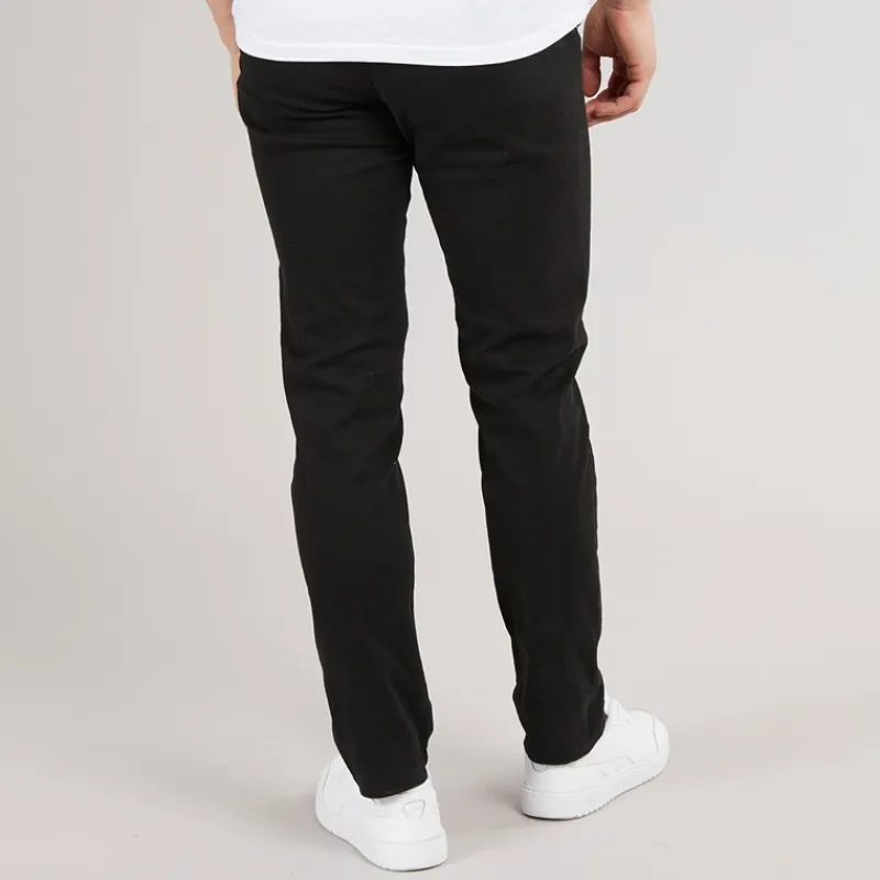 Clearance Crosshatch Mænd Roysden Chino Sort