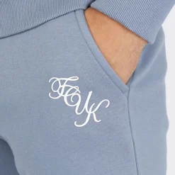 Hot French Connection Mænd Script Træningstøj Lyseblå Melange/​Hvid