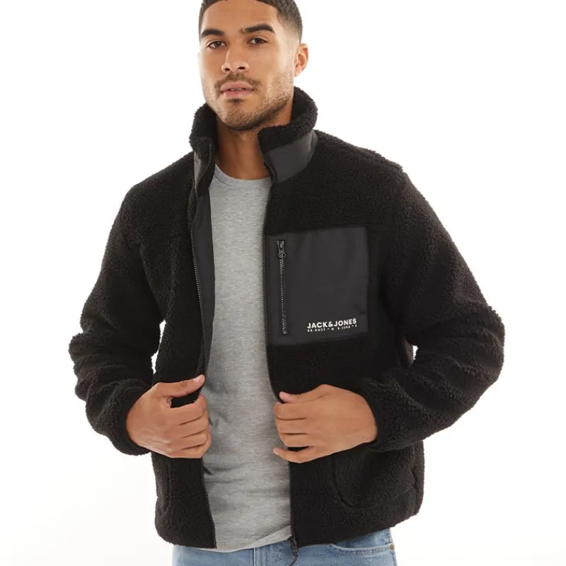 Sale JACK & JONES Mænd Vesterbro Teddy Jakke Sort