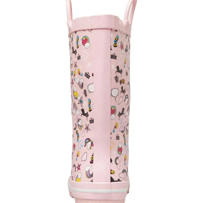 Discount Trespass Piger Childrens Starryton Unicorn Printed Wellington Gummistøvler Lyserød