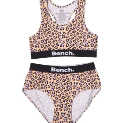 Bench Piger Crop Top Og Briefs Sæt Peach/Camo