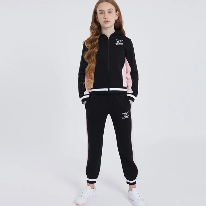 New Juicy Couture Piger Cut And Sew Træningstøj Sort