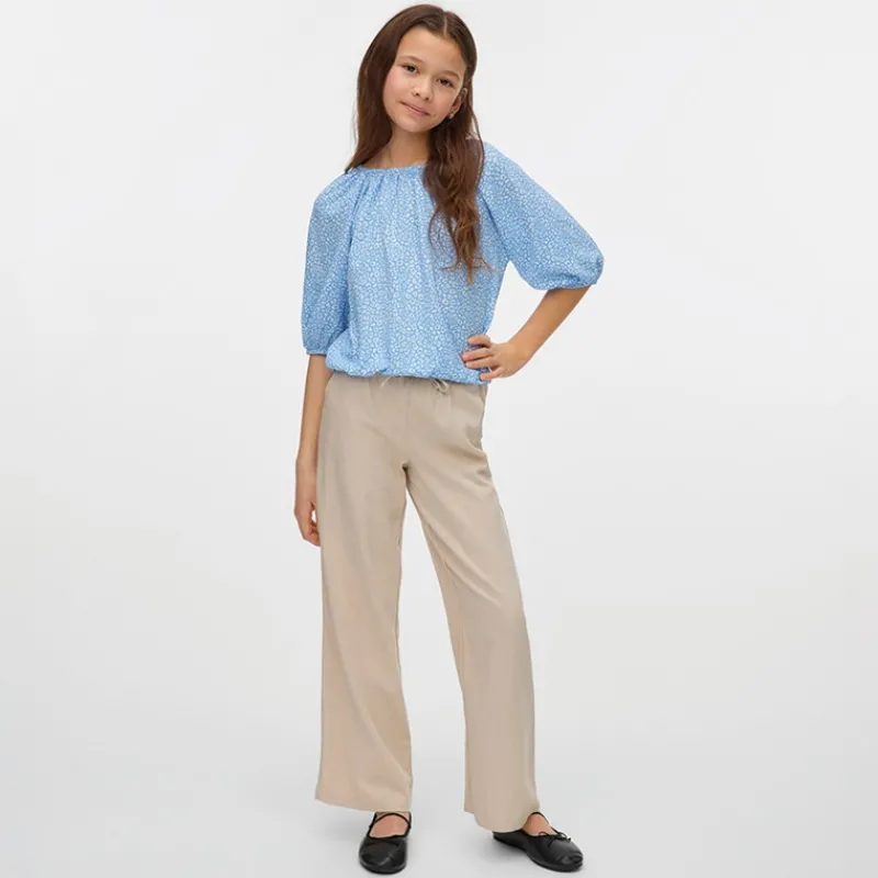 Hot Vero Moda Piger Haya 2/4 Top Airy Blue Leo
