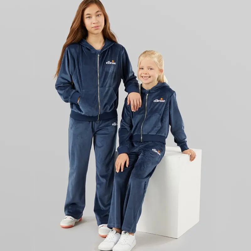 Online Ellesse Piger Hazel Velour Hættetrøje Og Joggers Navy