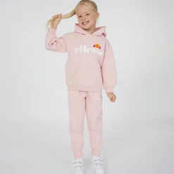 Hot Ellesse Piger Hoodie og Joggingbukser Sæt med Jessica Logo Rosa