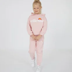 Hot Ellesse Piger Hoodie og Joggingbukser Sæt med Jessica Logo Rosa
