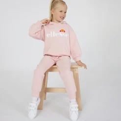 Hot Ellesse Piger Hoodie og Joggingbukser Sæt med Jessica Logo Rosa