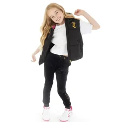 Hot Juicy Couture Piger Korte Bred Baffel Veste Sort