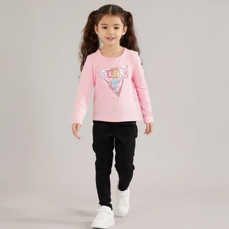 Best Guess Piger langærmet t-shirt Cotton Candy Pink Lys lyserød