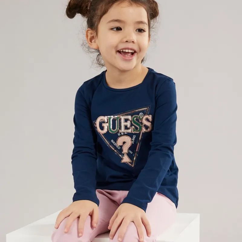 Best Guess Piger langærmet t-shirt Secret Blue Marineblå