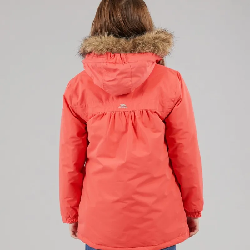 Hot Trespass Piger Larission Isoleret Vandtæt Parka Soft Orange Lyserød