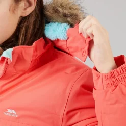 Hot Trespass Piger Larission Isoleret Vandtæt Parka Soft Orange Lyserød