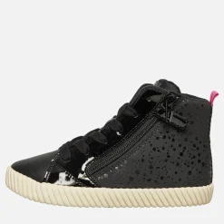 GEOX Piger Mirroless Lynlås Hi Top Træningssko Sort
