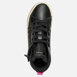 GEOX Piger Mirroless Lynlås Hi Top Træningssko Sort