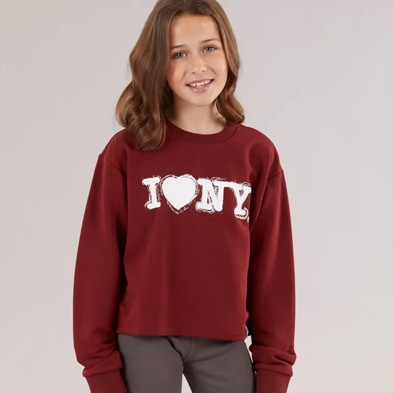 Vero Moda Piger New York Sweatshirt C-12 Syrah/New York/Niagara Falls C-12 Syrah_New York & Niagara Falls