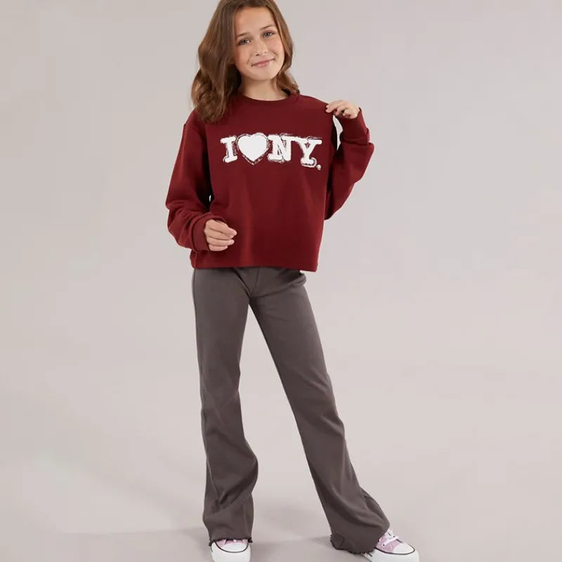Vero Moda Piger New York Sweatshirt C-12 Syrah/New York/Niagara Falls C-12 Syrah_New York & Niagara Falls