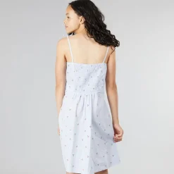 Discount Vero Moda Piger Odea Kort Kjole Sne Hvid Kirsebær