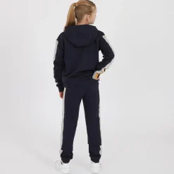 Outlet Juicy Couture Piger Pigetrøje med Glimmerstriber og Lynlås Træningssæt Nattehimmel