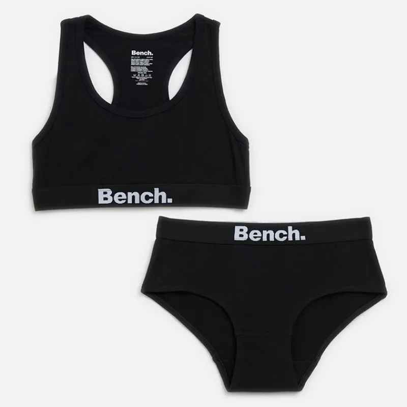 Bench Piger Renezza Cropped Top Og Hipster Trusser Sæt Sort