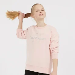 Juicy Couture Piger Rundhals Trøje Jordbær Creme