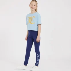 Best Juicy Couture Piger Tonal T-shirts Blå Himmelblå