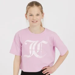 Clearance Juicy Couture Piger Tonal T-shirts Lyserød Lyserød