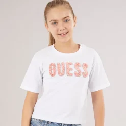 Discount Guess Piger T-shirt Pure White