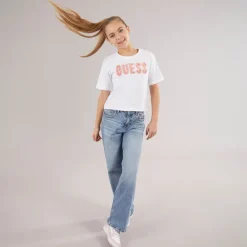 Discount Guess Piger T-shirt Pure White