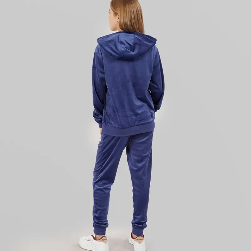 Clearance Juicy Couture Piger Velour Hjerte Logo Træningssæt Blå Print Blå