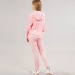 Clearance Juicy Couture Piger Velour Hjerte Logo Træningsdragt Mandelblomst Lyserød