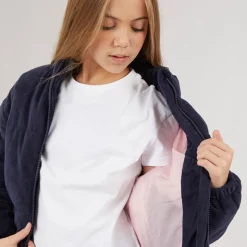 Best Juicy Couture Piger Velour Hættetrøje Pufferjakke Nattehimmel