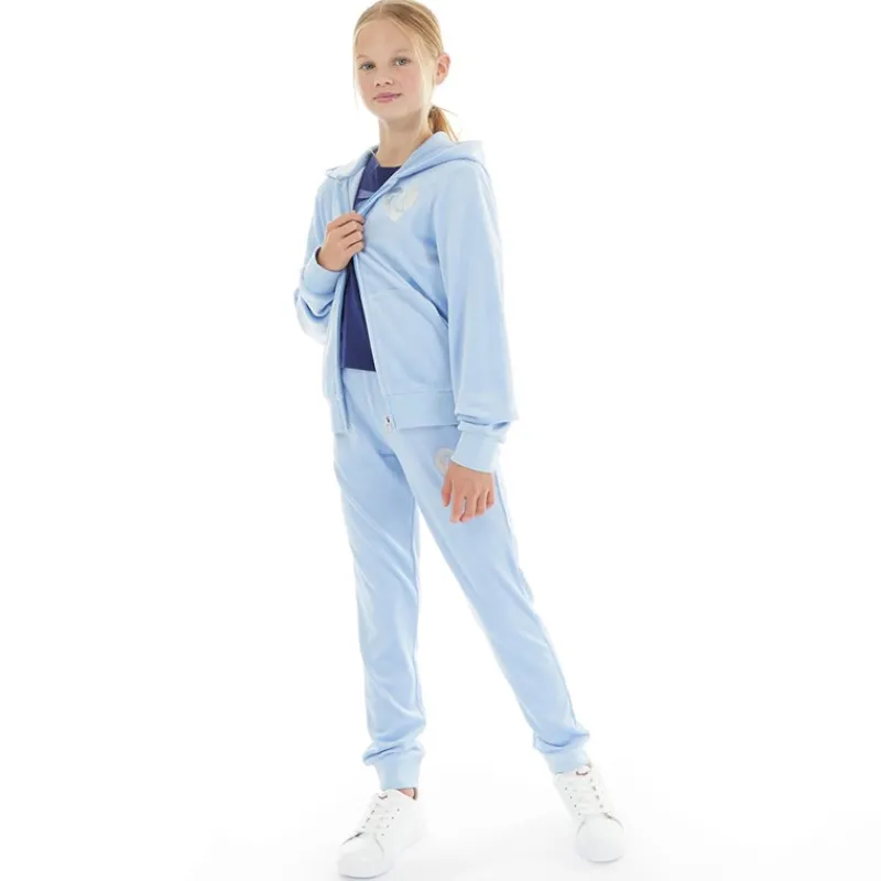 New Juicy Couture Piger Velour Træningssæt Della Robbia Blå Lyseblå