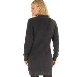 Discount Bench Sort Karlie Strikkede Kjole Sort Melange Sort mergel