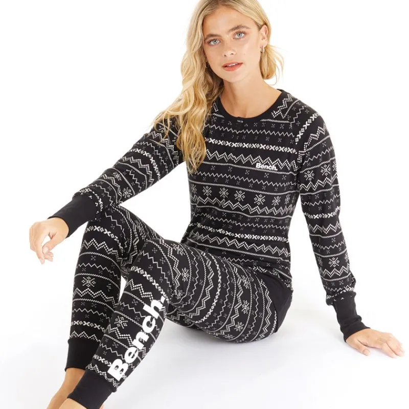 Discount Bench Sæt med Loungewear til Kvinder Fairisle Sort