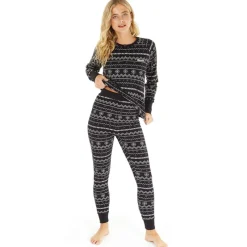 Discount Bench Sæt med Loungewear til Kvinder Fairisle Sort