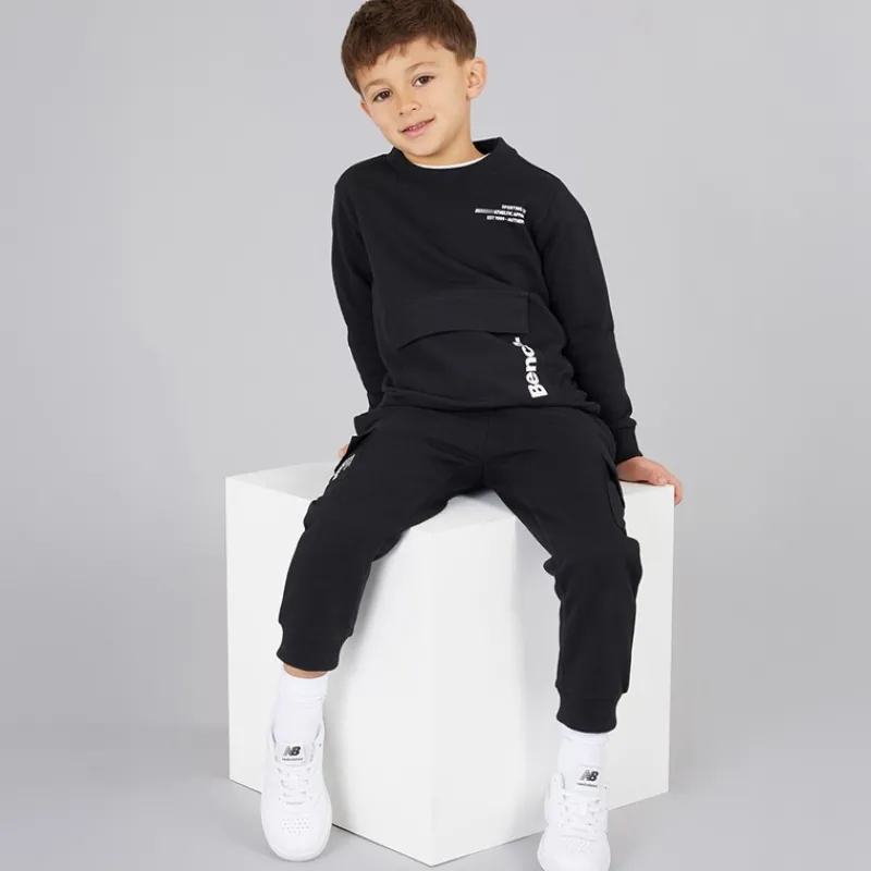 Outlet Bench Sæt med Sweatshirt og Joggingbukser til Drenge Sort
