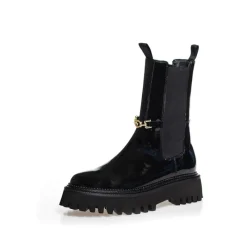 Online Copenhagen Shoes Stilede Støvler i Citronfarvet Sort Lak 038