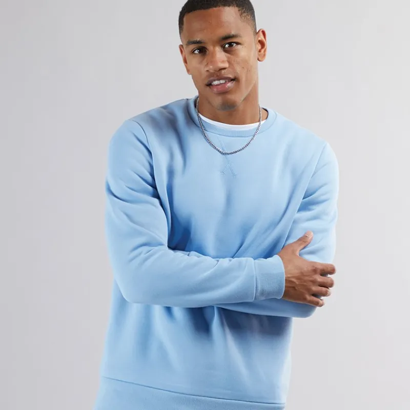 Hot Brave Soul Sweatshirt med rund hals til Herre Arktisk Blå Lyseblå